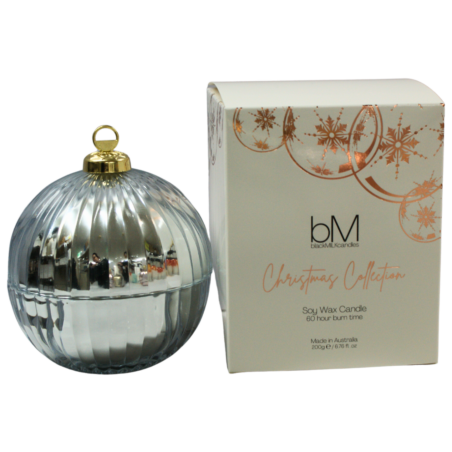 NEW! Christmas Bauble Silver - Butterscotch Bliss