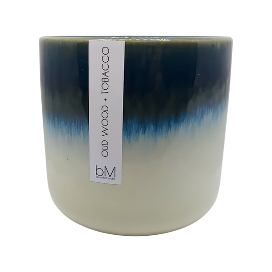 Ceramic Blue + White - Oud Wood + Tobacco (Limited Edition)