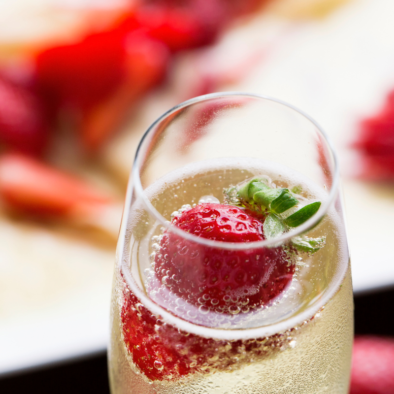 Rose Gold Glitz - Champagne + Strawberries