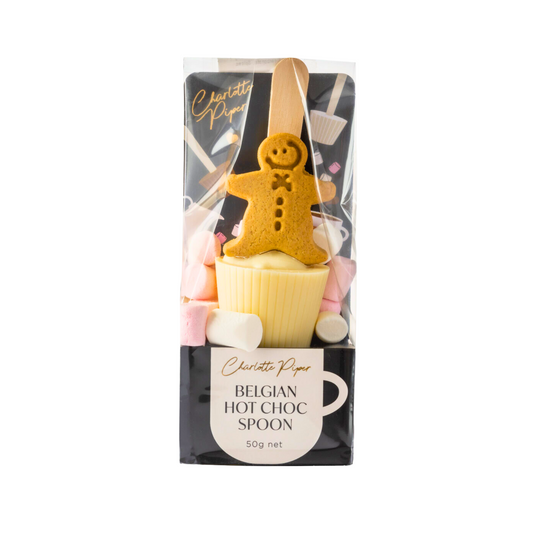 Charlotte Piper White Hot Chocolate Spoon - Gingerbread Man