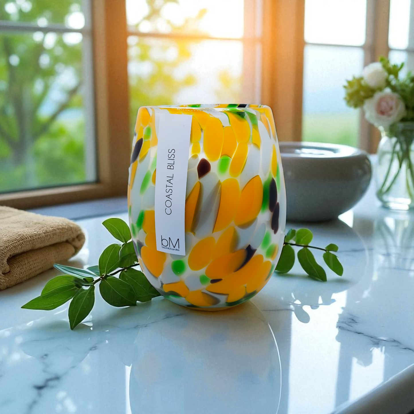 Confetti Green Black Orange - Coastal Bliss