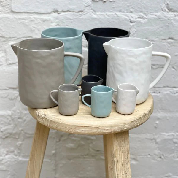 Flax Water Jug- Duck Egg