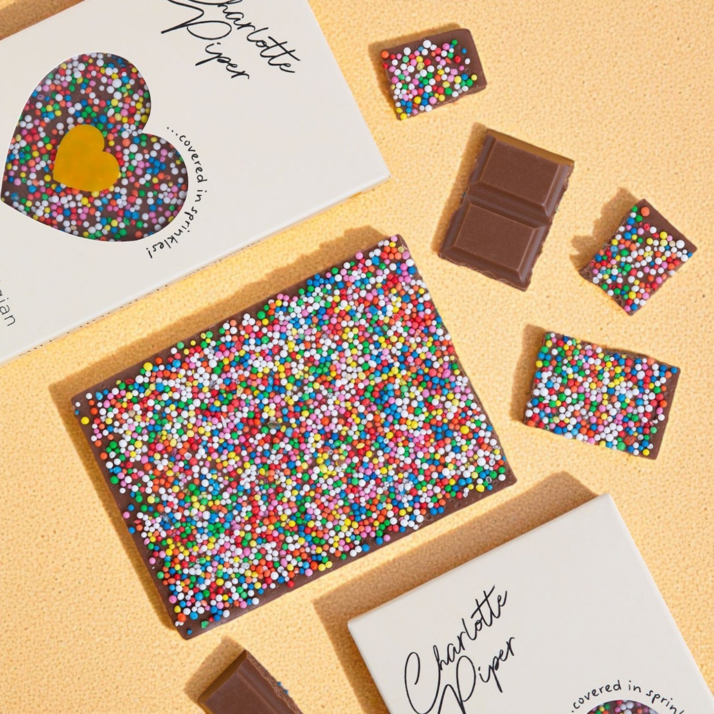 Charlotte Piper Milk Belgian Chocolate with Sprinkles Bar (100g)