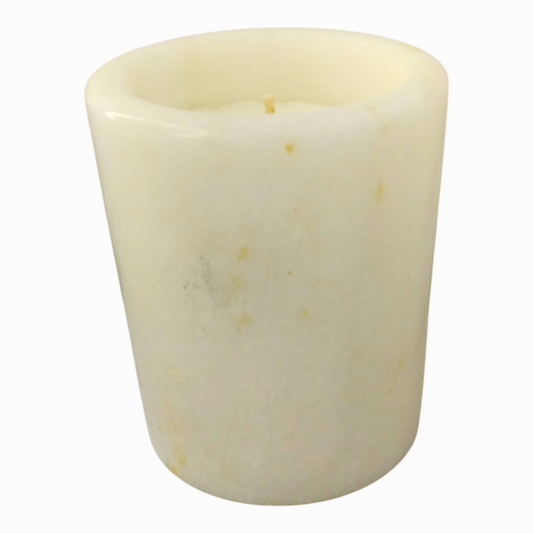 Cararra Marble Candle (Cream) - Coastal Bliss