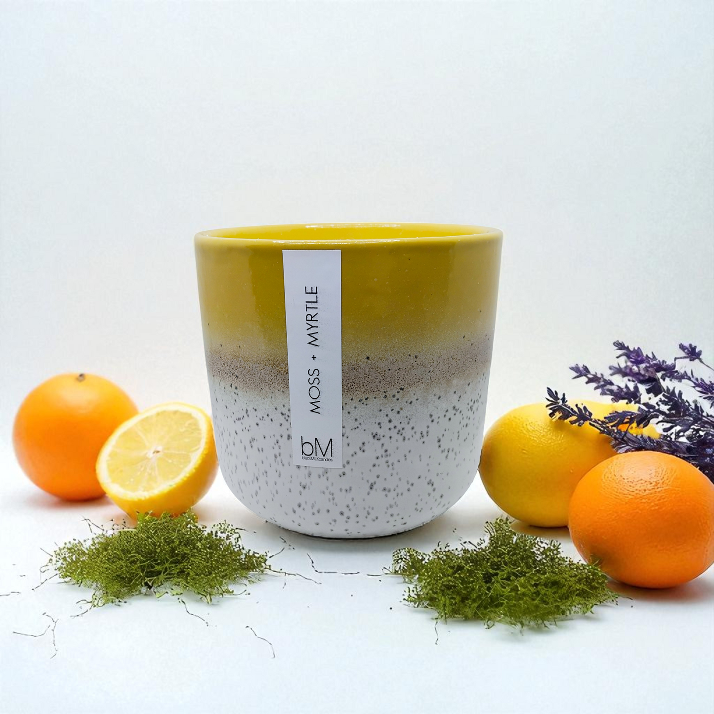 Ceramic Mustard Stone - Moss + Myrtle (1 only)