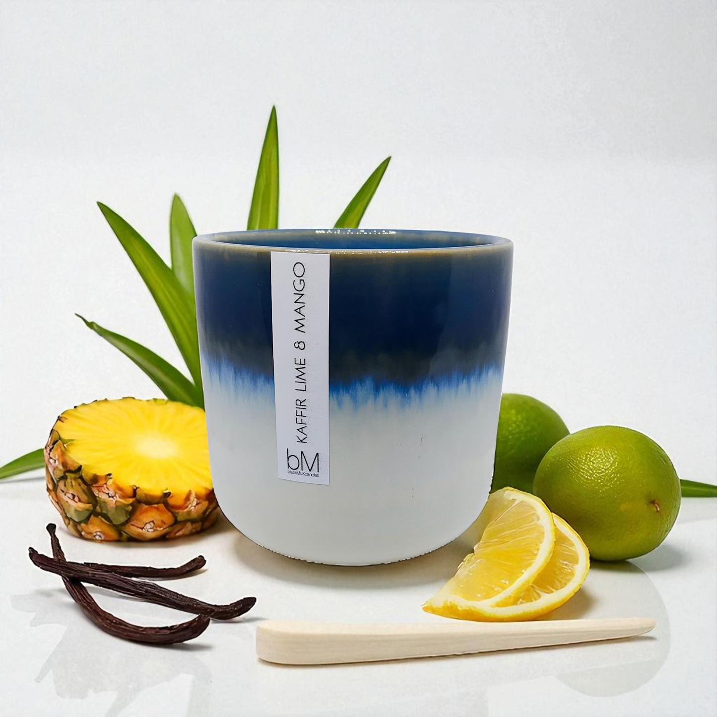 Ceramic Navy Cream - Kaffir Lime Mango