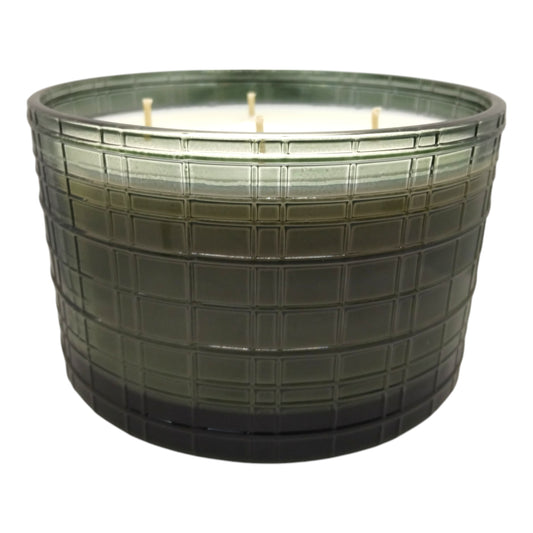 Retro Sage Green Glass Bowl - Oud Wood + Dark Vanilla