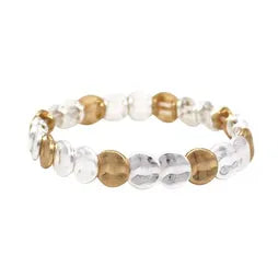 TWO TONE HAMMER DISC STCH BR SILVER/GOLD