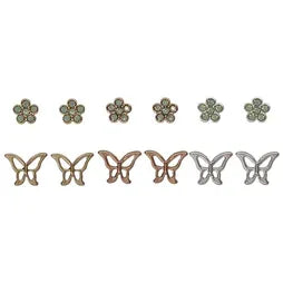 SPRINKLES CZ FLOWER/BUTTERFLY ER PACIFIC OPAL