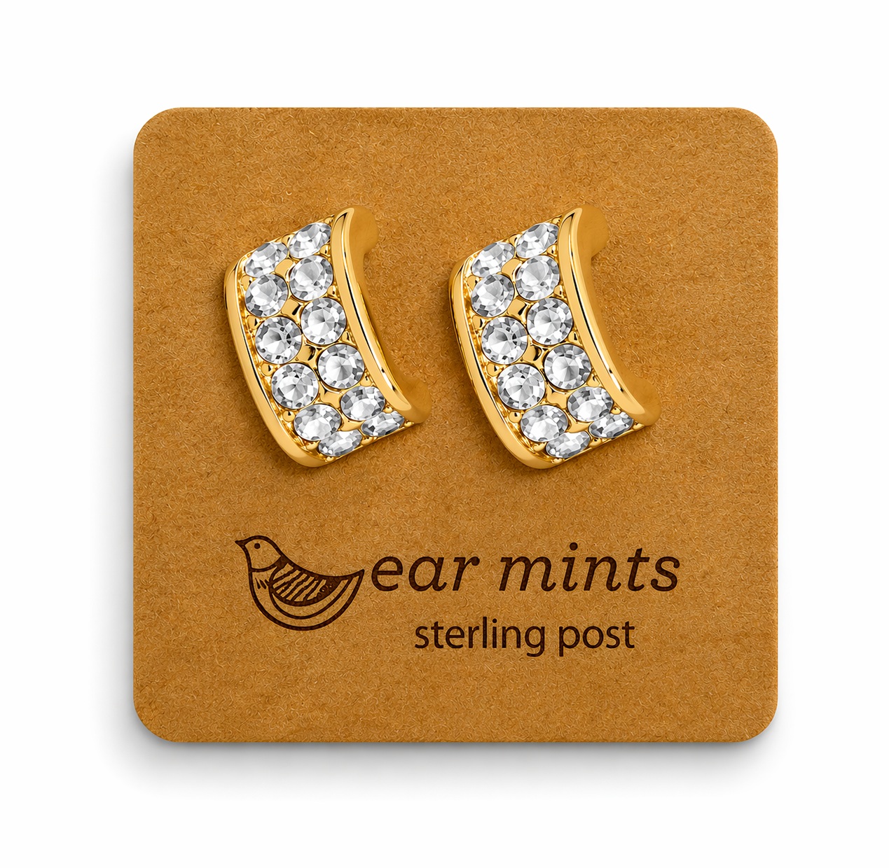 HALF HOOP CRYSTAL- SILVER