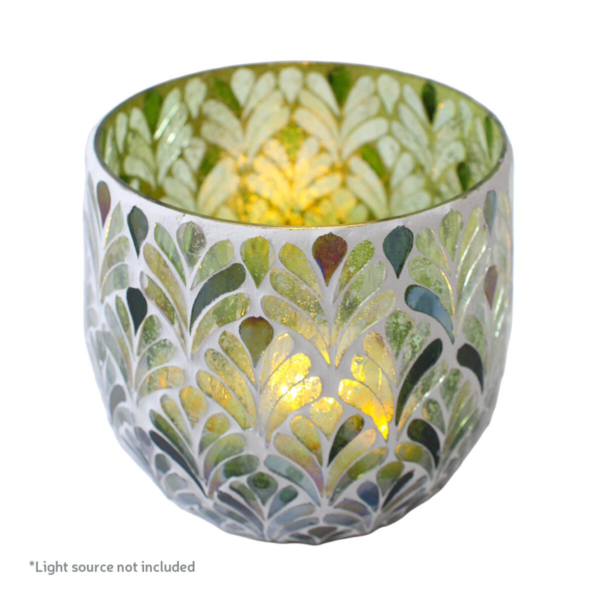 Vase/lantern Palm Green Med
