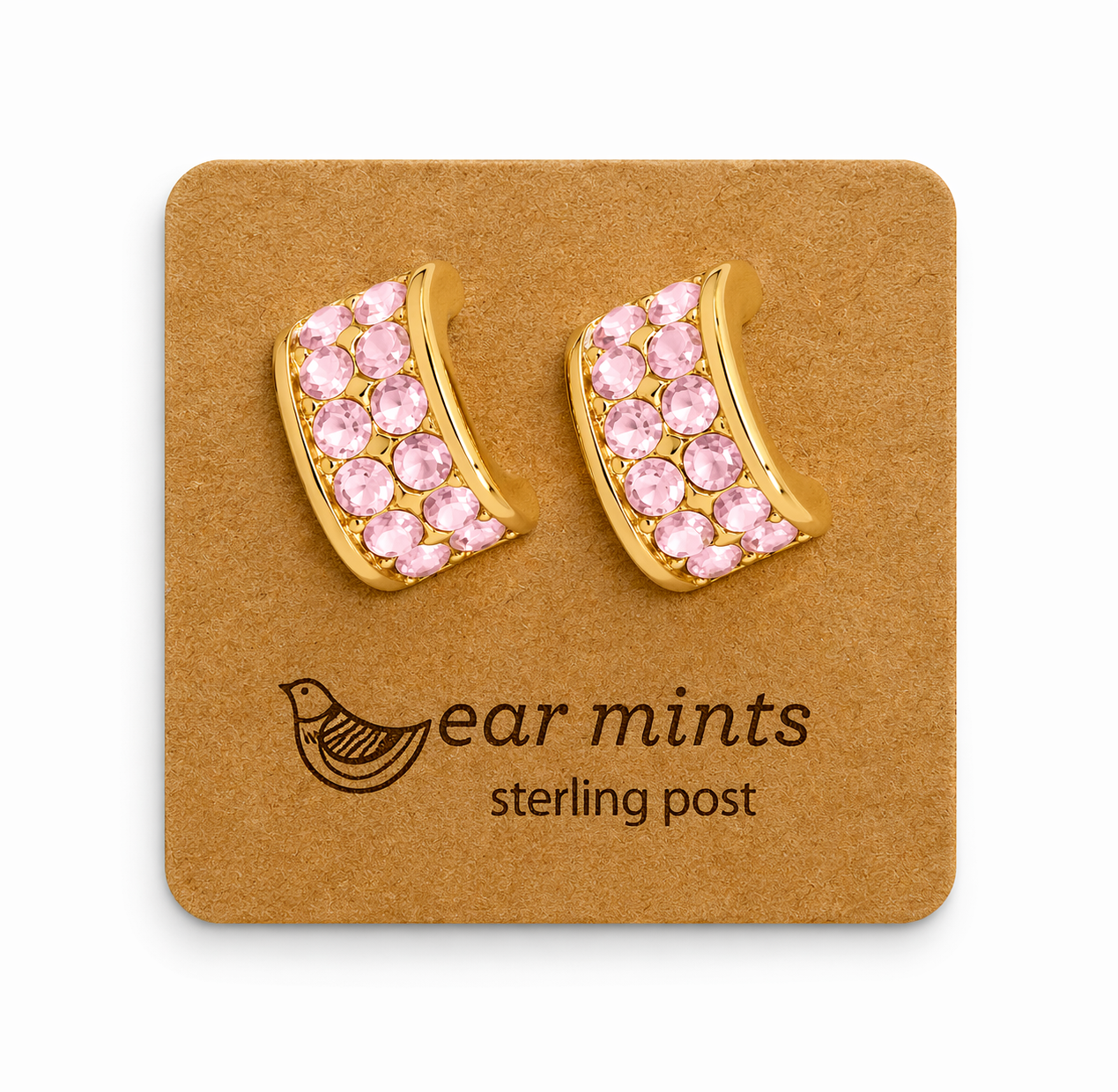 HALF HOOP CRYSTAL - PINK