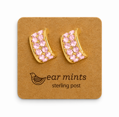 HALF HOOP CRYSTAL - PINK