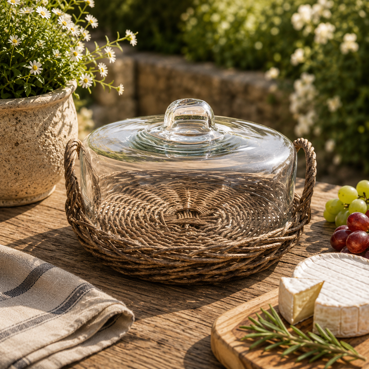 Annette Woven Wide Round Cloche Lge