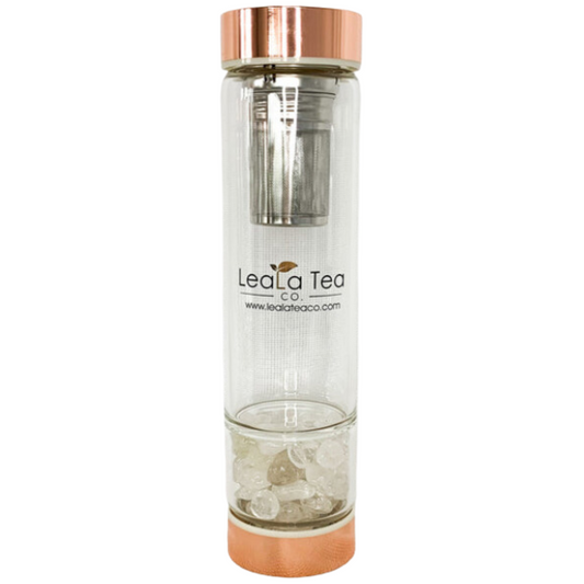 Athella Tea Crystal Infuser Bottle - Clear Quartz