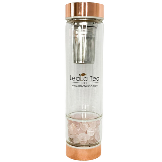 Athella Tea Crystal Infuser Bottle - Rose Quartz