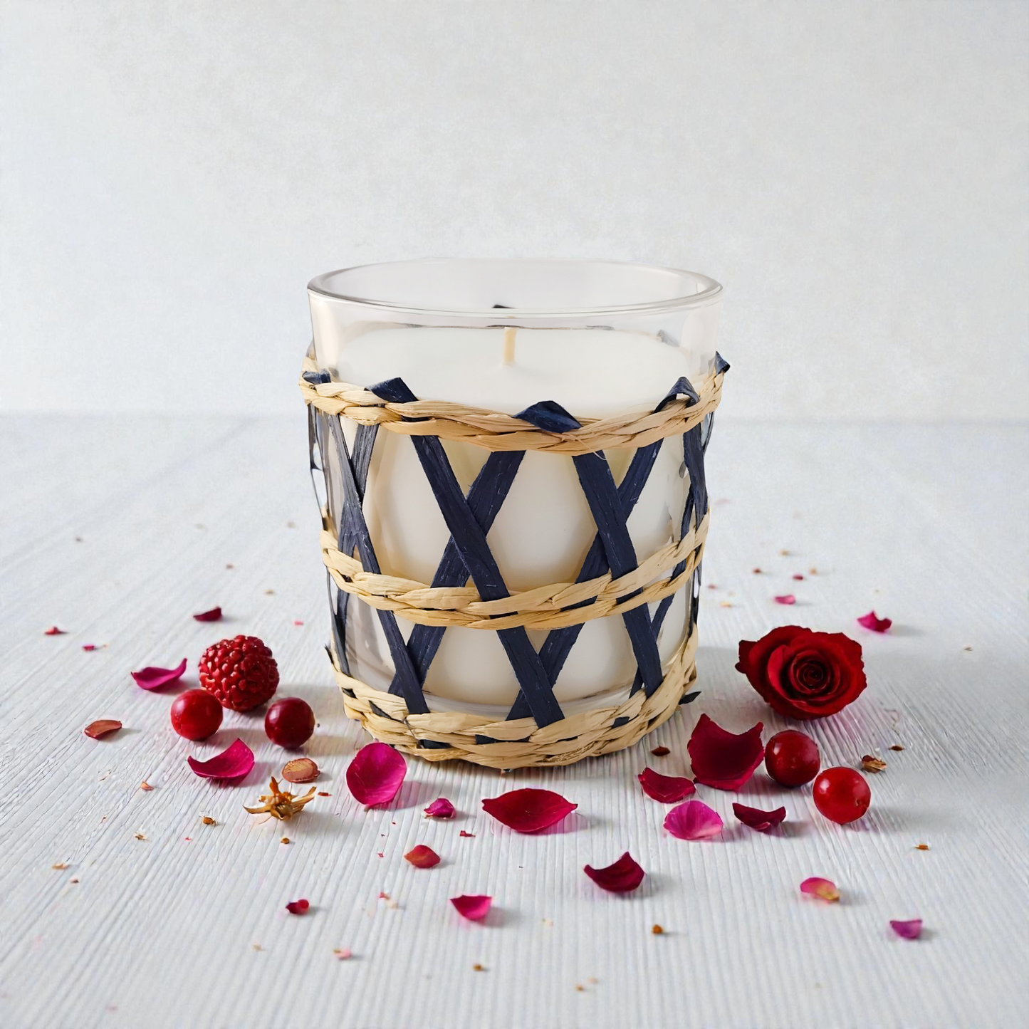 Wicker Bloom Navy - Baies