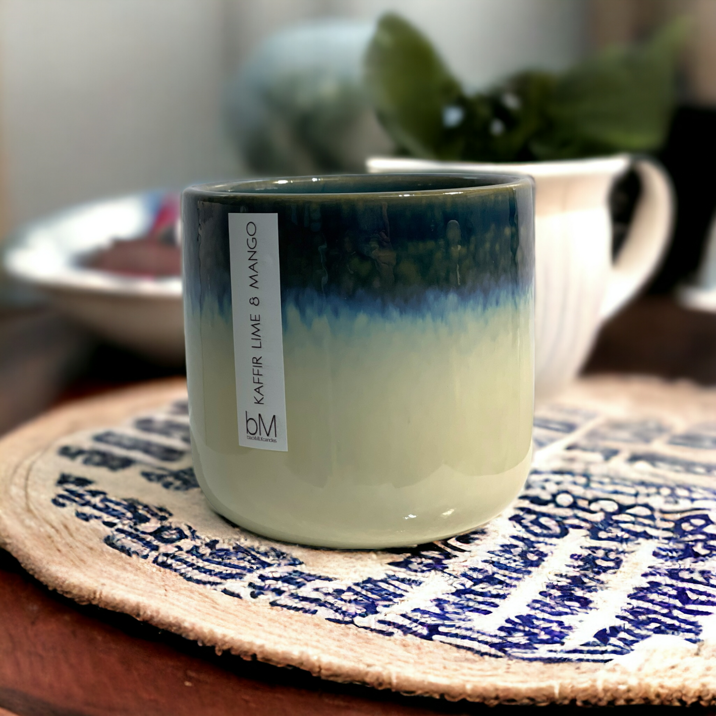 Ceramic Navy Cream - Kaffir Lime Mango