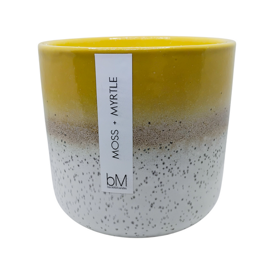 Ceramic Mustard Stone - Moss + Myrtle (1 only)