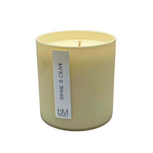 Chalk Cream Candle - Thyme + Olive