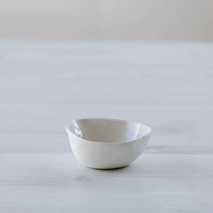 Flax Pinch Pot d8cm - White