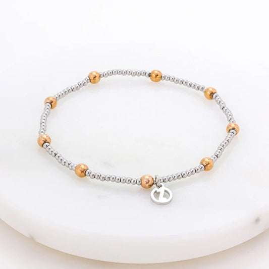 Lucy Bracelet- Rose/Silver
