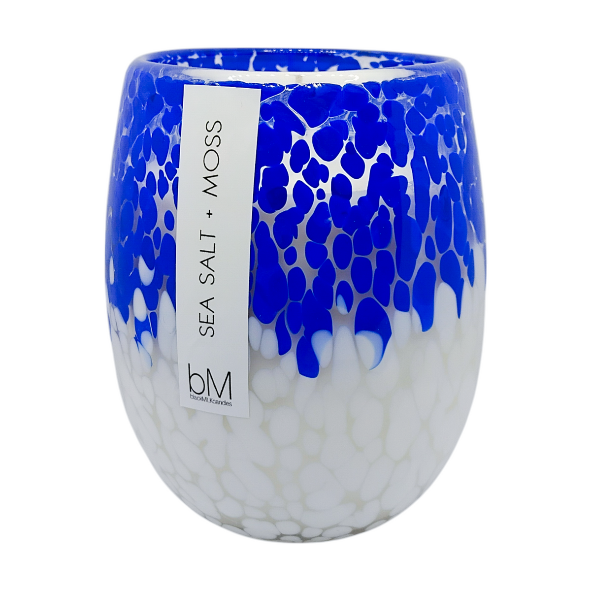 Confetti Blue + White Candle – Sea Salt + Moss