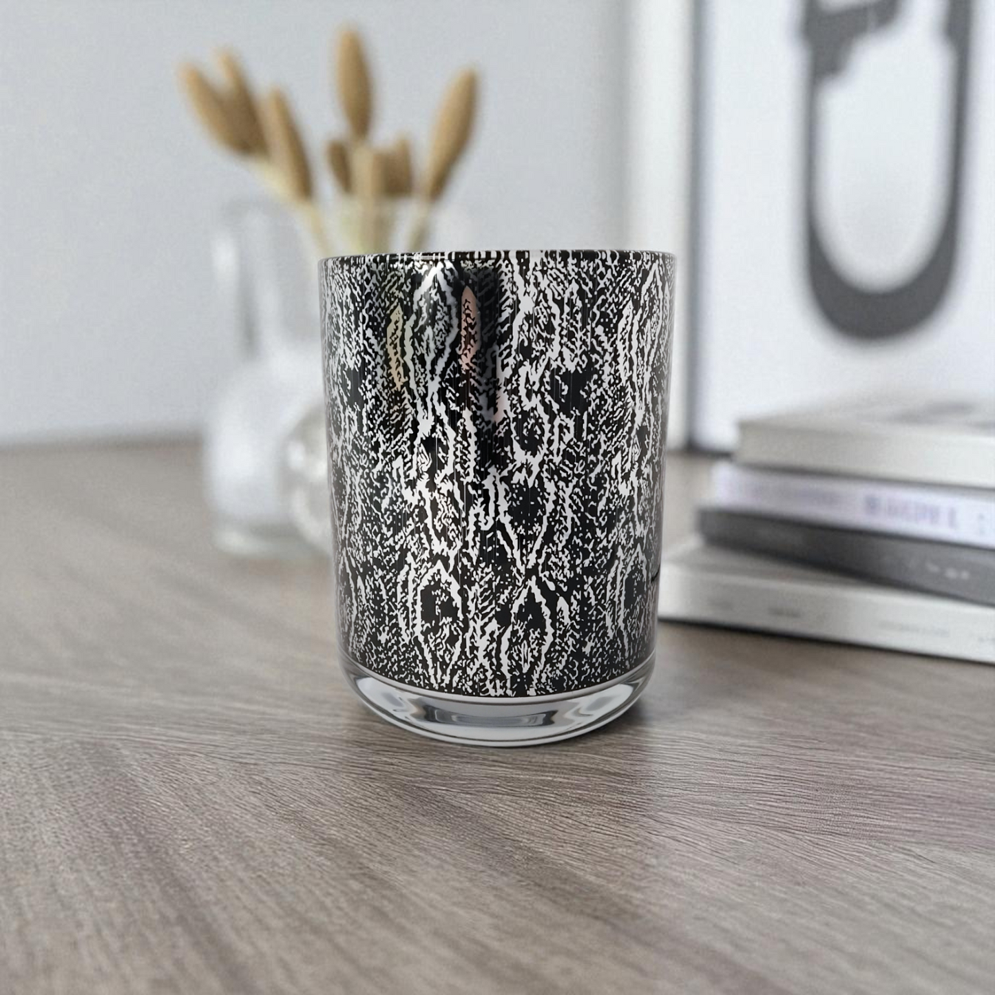 NEW! Jumbo Vogue Python Black + Silver - Oud Wood + Moss