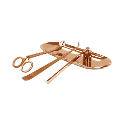 Candle Care Set – Tray | Wick Trimmer | Snuffer | Dipper