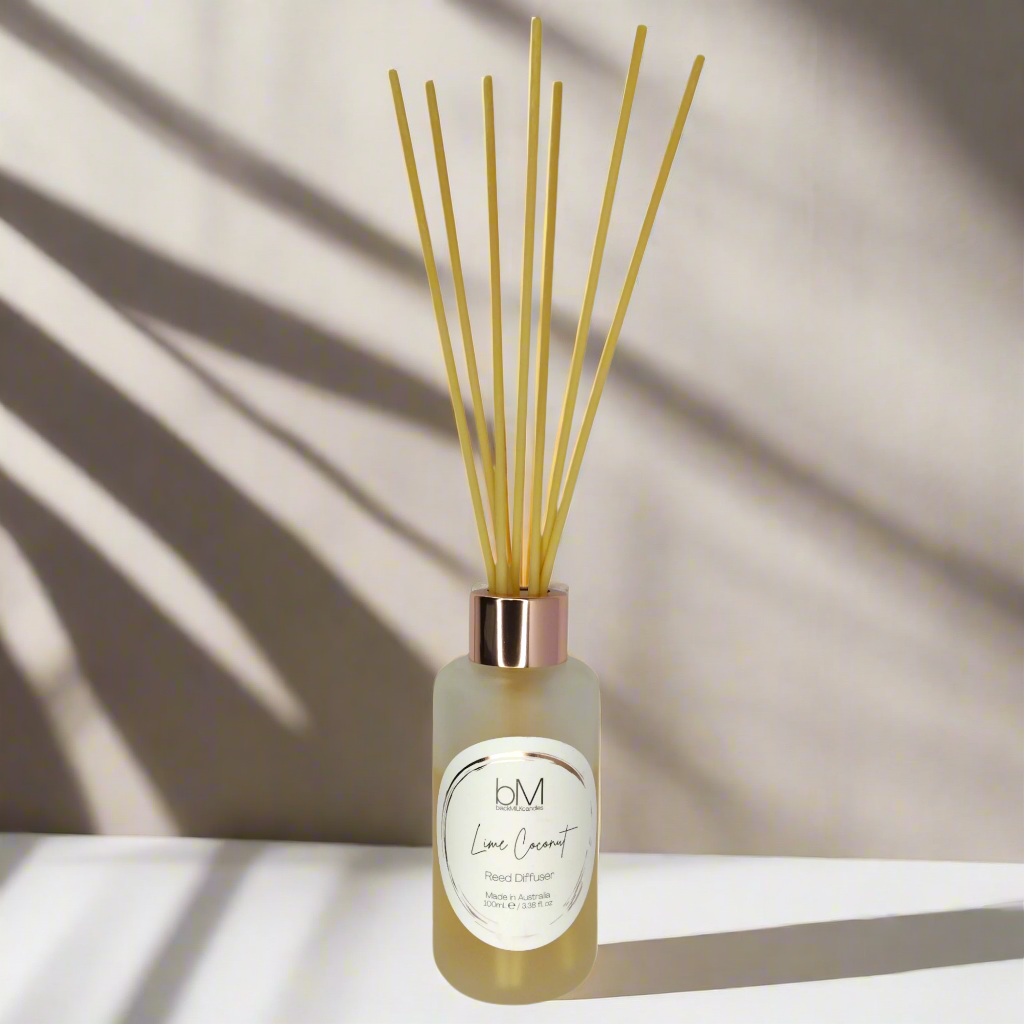 Inner Cap Reed Diffuser Side View Elegant Reed Diffuser Sets with Rose Gold Cap & New Scents ...