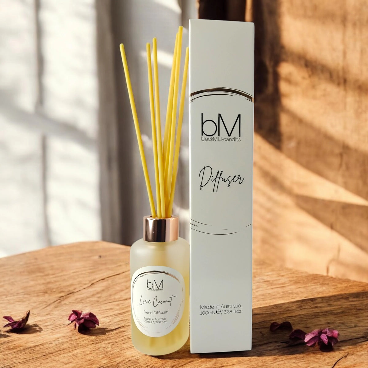 Inner Cap Reed Diffuser Side View Elegant Reed Diffuser Sets with Rose Gold Cap & New Scents ...