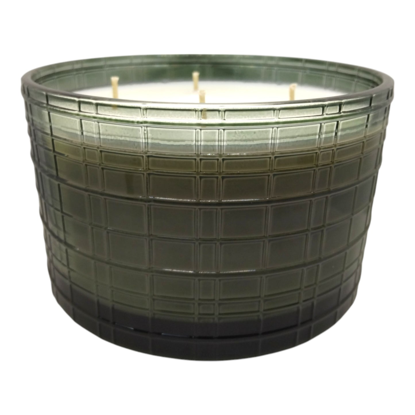 Retro Sage Green Glass Bowl - Oud Wood + Dark Vanilla