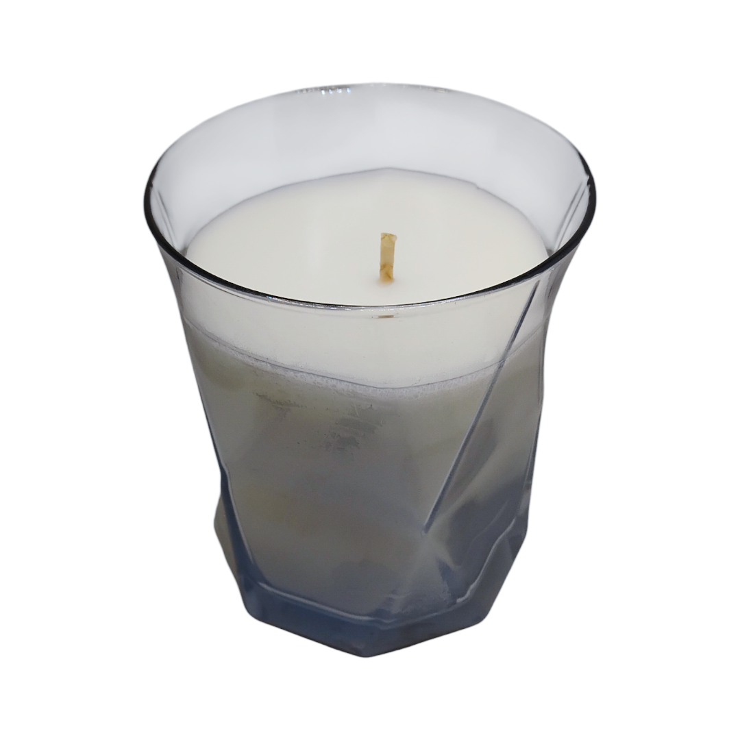NEW! Geo Candle Clear Black - Oud Wood + Dark Vanilla