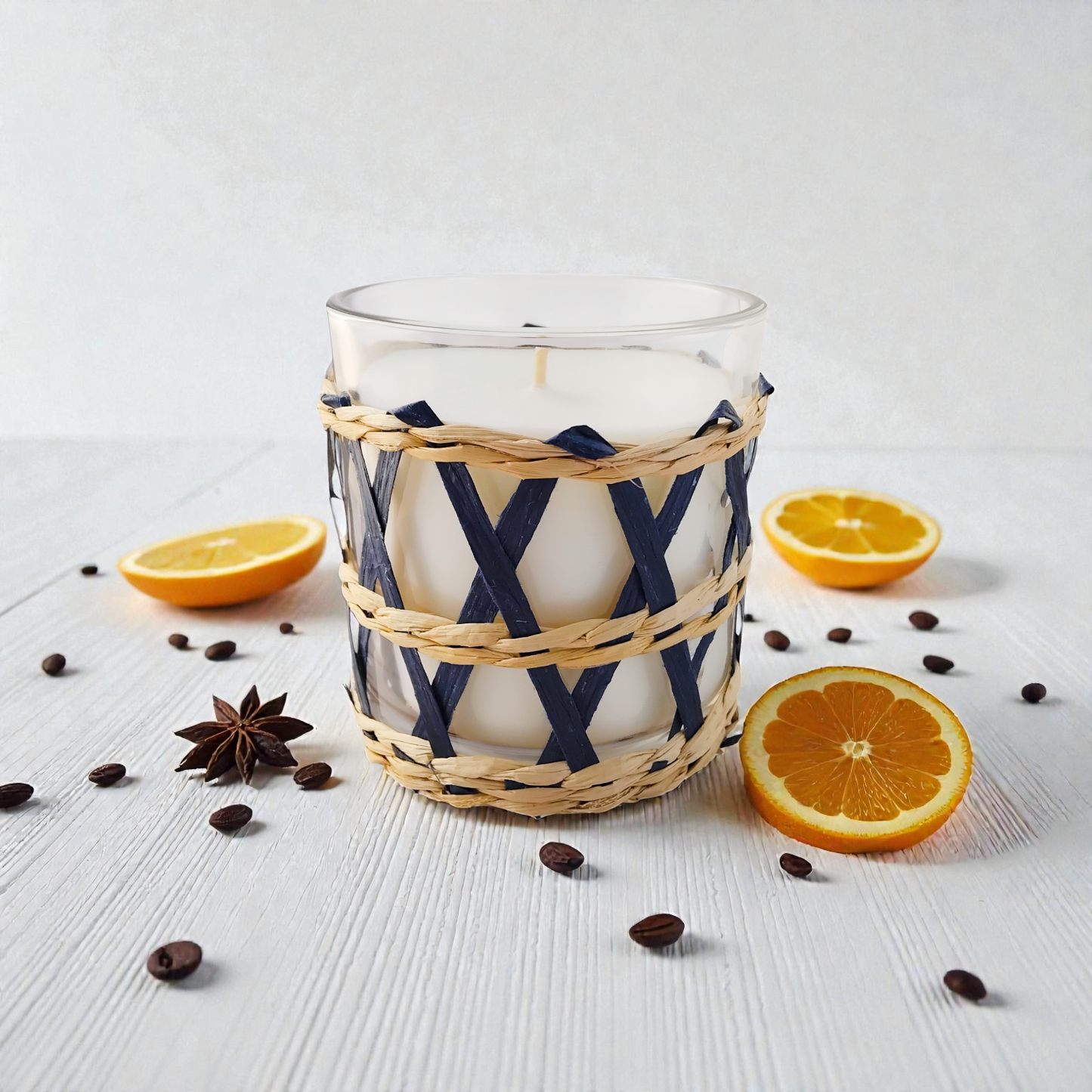 Wicker Bloom Navy - Cedar + Saffron