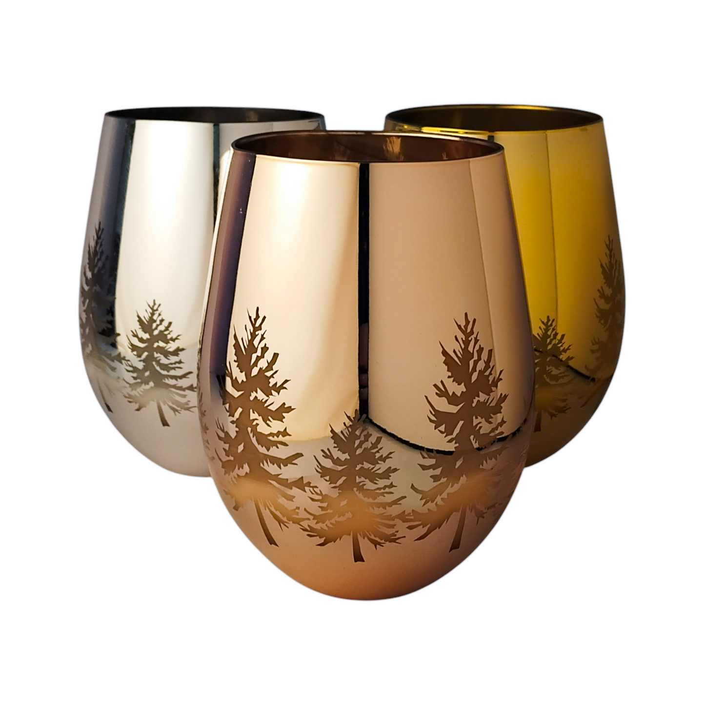 NEW! Christmas Trees Gold - Gingerbread