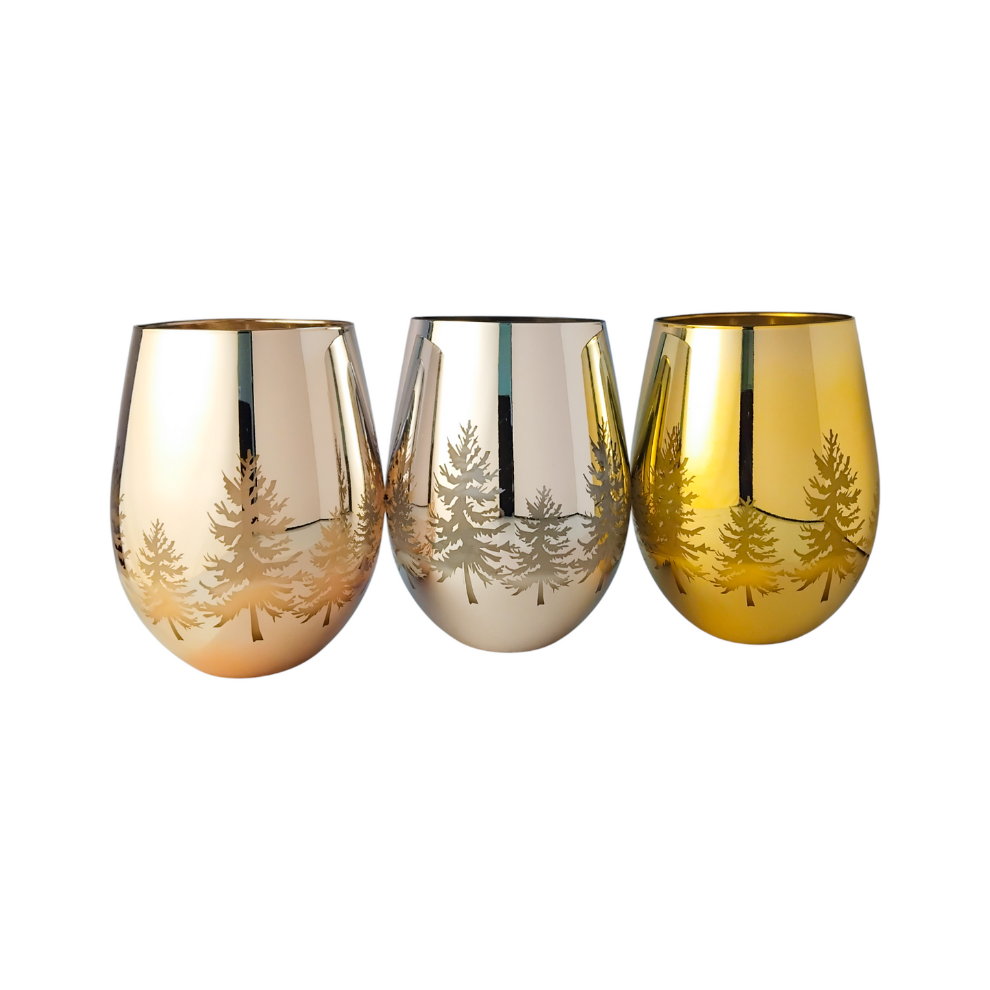 NEW! Christmas Trees Gold - Gingerbread