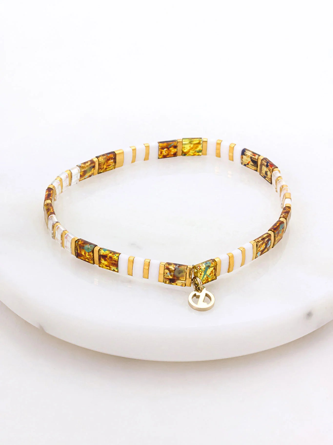 Tile Bracelet- Tortoise Gold