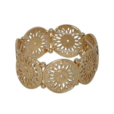 FILIGREE FLOWER STRETCH- GOLD