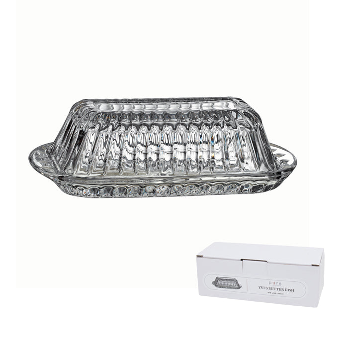 Yves Glass Butter Dish