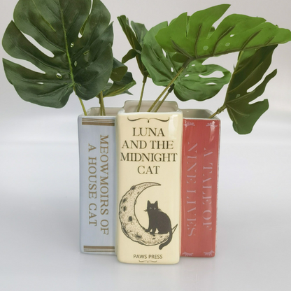 Cat Books Planter
