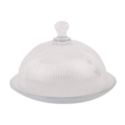 Orlane Clear Glass Ribbed Cloche