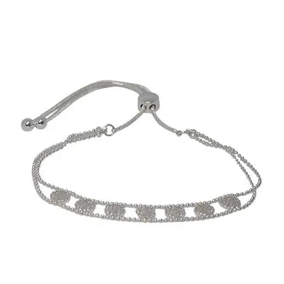 FILIGREE DISC SLIDER- SILVER