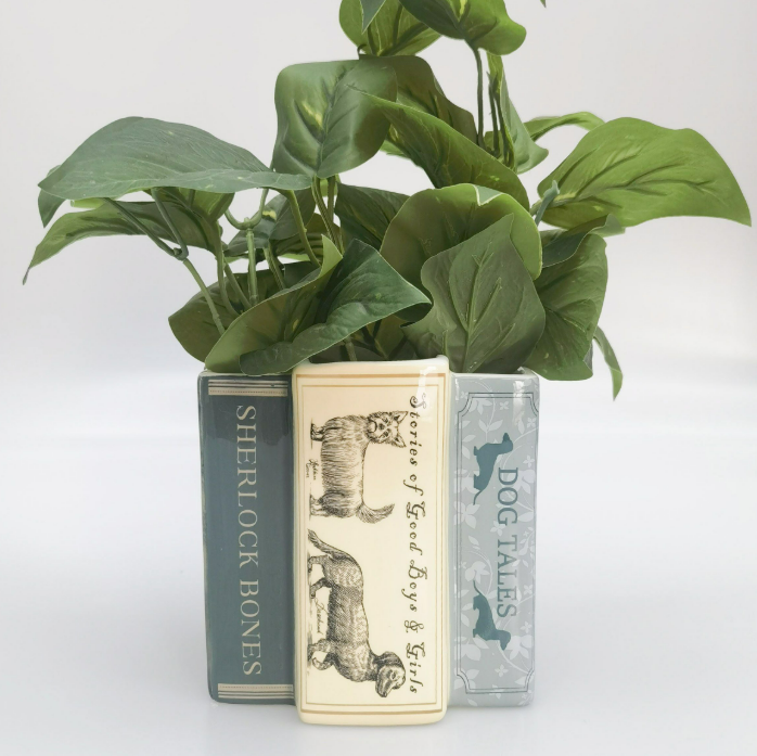 Dog Books Planter