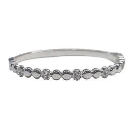CZ & METAL DOT BG SILVER