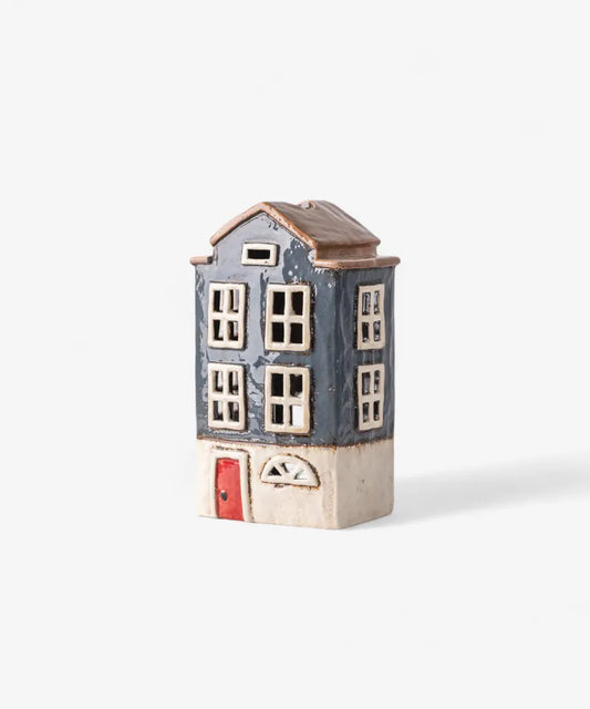 Alsace Tea Light House Nordic Navy