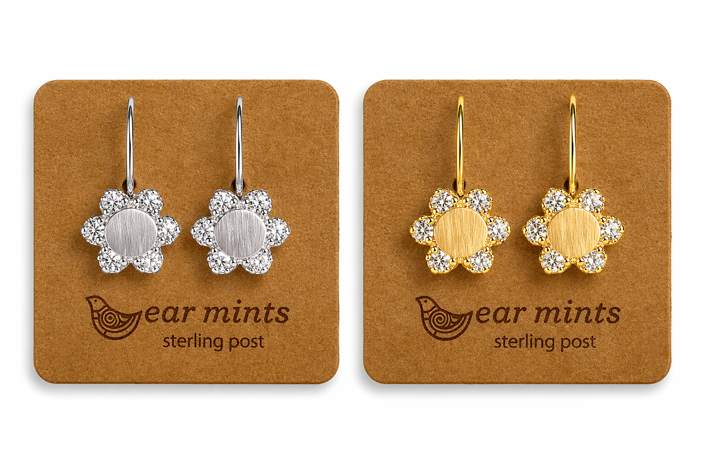 CUBIC PETAL FLOWER HUGGIE