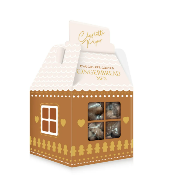 Chocolate Coated Gingerbread Men in House 100g