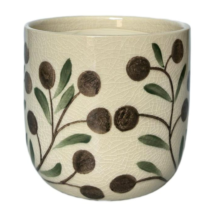 Olive Print Planter Brown