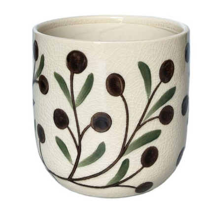 Olive Print Planter Brown