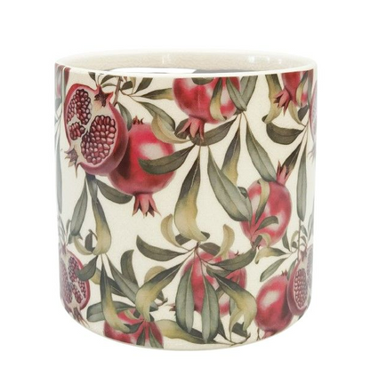 Pomegranate Planter Red & Green
